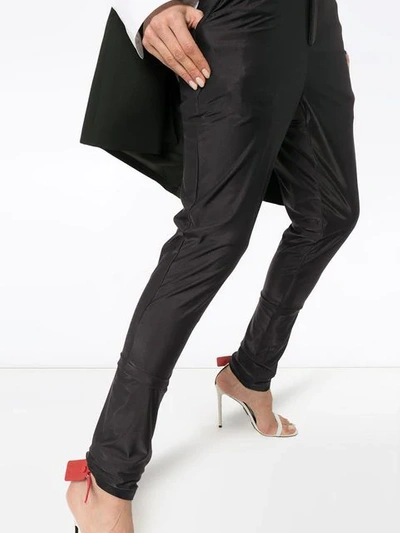 Shop Y/project Mid-rise Slim Leg Trousers In Black