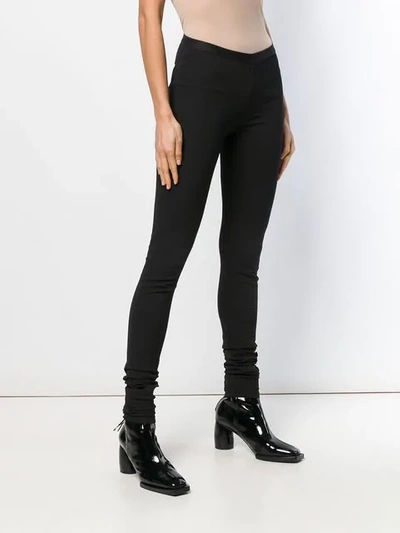 Shop Rick Owens Stretch Leggings In Black