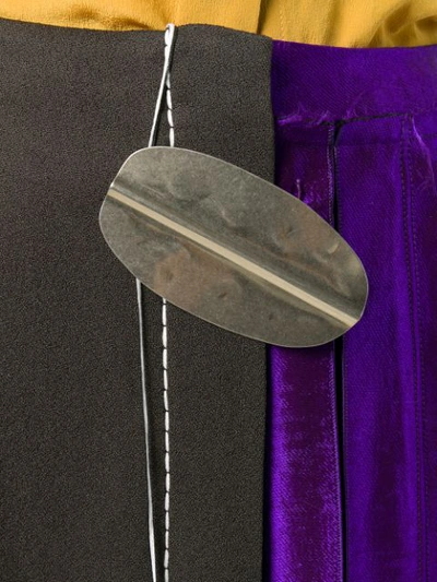 Marni Double Sable Satin Midi Skirt In Brown