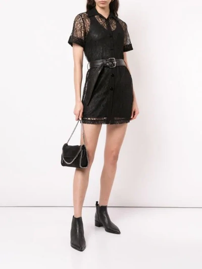 Shop Alexander Wang Short Lace Dress In Black