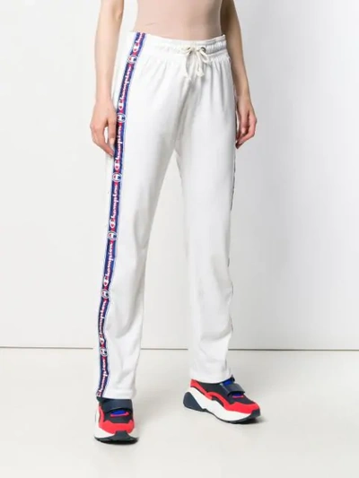 Shop Champion Logo Stripe Track Pants - White