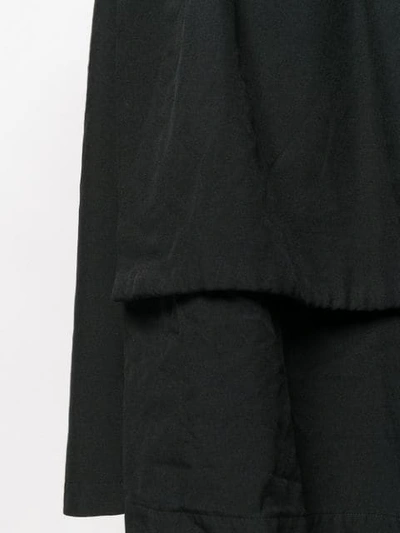 Shop Comme Des Garçons Comme Des Garçons Layered Midi Skirt In Black