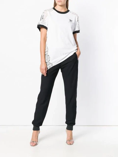 Shop Stella Mccartney Sheer Lace T-shirt In White