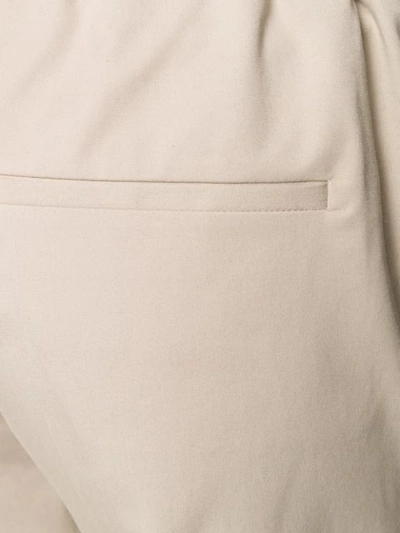 Shop Alberto Biani Cropped Tapered Trousers In Neutrals
