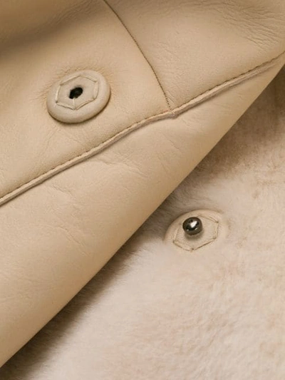 Shop Drome Reversible Double-breasted Coat In Neutrals