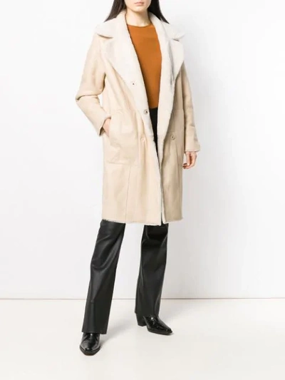 Shop Drome Reversible Double-breasted Coat In Neutrals