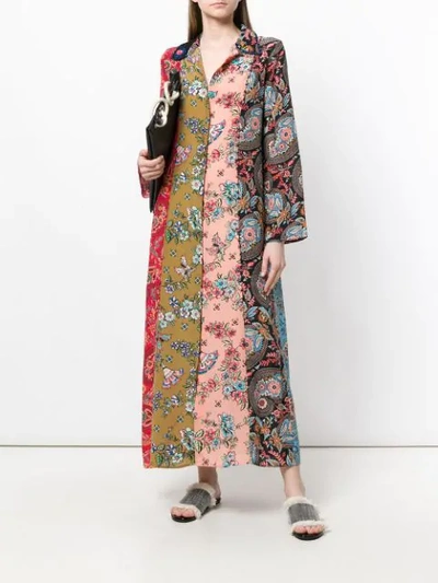 Shop Anjuna Multi-pattern Shirt Dress In Multicolour