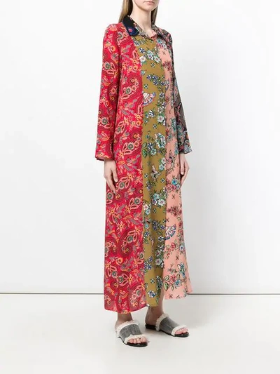 Shop Anjuna Multi-pattern Shirt Dress In Multicolour