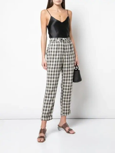 Shop Reformation Heath Printed Trousers In Black
