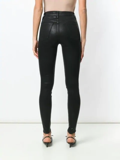 Shop J Brand X Steph Shep Coated Vendetta Skiny Trousers In Black