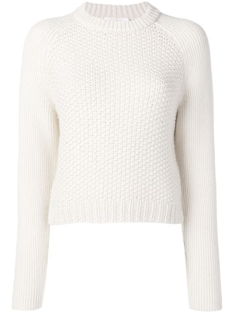 knitted jumper white