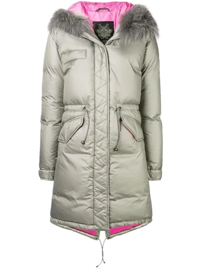 Shop Mr & Mrs Italy Oversized Loose Padded Coat In Grey