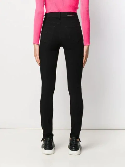 Shop Karl Lagerfeld High Rise Skinny Jeans In Black