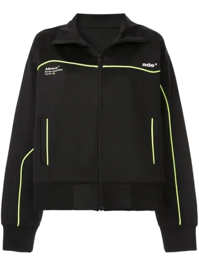 Shop Ader Error Neon Trim Track Jacket In Black