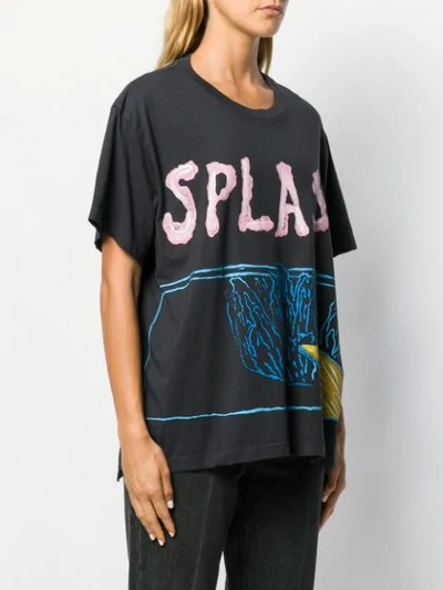 Shop Lost Daze 'splash Crew' T-shirt In Aabb Black