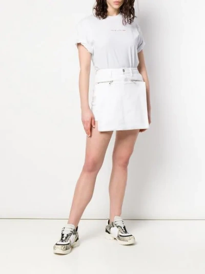 Alyx White Denim Skirt In White