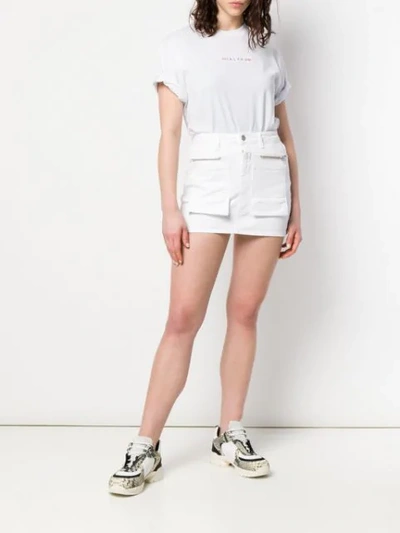 Alyx White Denim Skirt In White