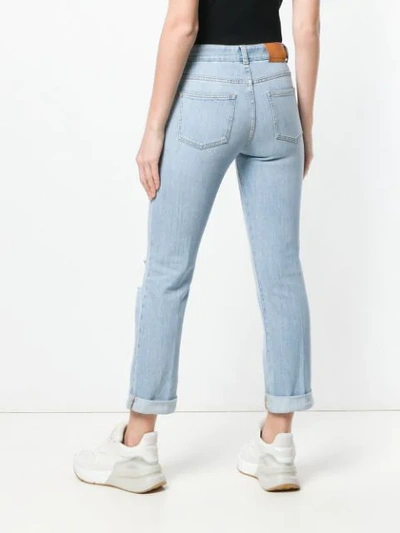 Shop Stella Mccartney Distressed Slim Jeans In Blue