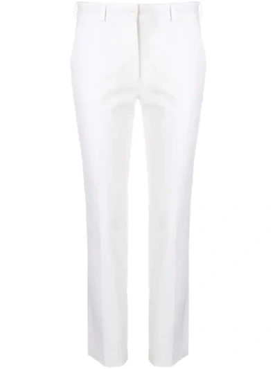Shop Etro Tapered Trousers In White