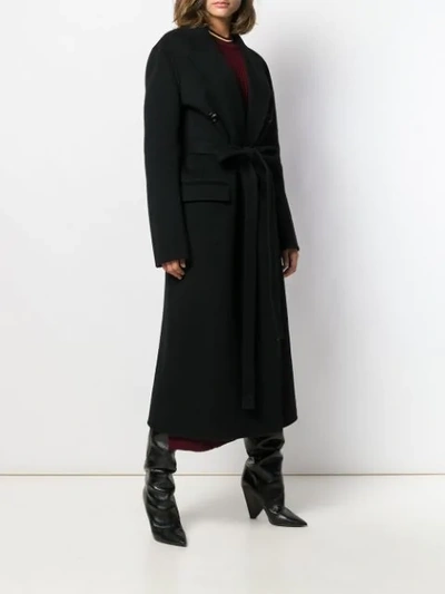 Shop Bottega Veneta Icon Long Coat In Black
