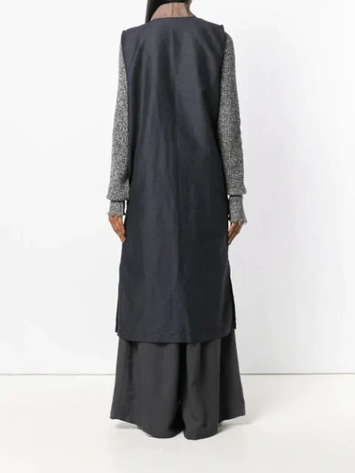 Shop Alchemy Long Wrap Coat In Blue