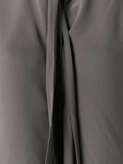 Shop Chloé Tie-neck Blouse In Grey