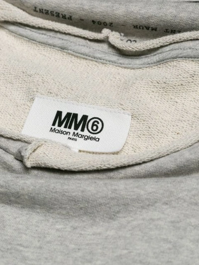 Shop Mm6 Maison Margiela Oversized Sleeveless Sweatshirt - Grey