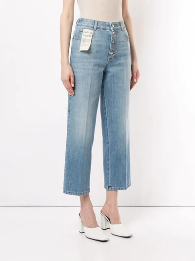 Shop Stella Mccartney Cropped Straight Jeans In Blue