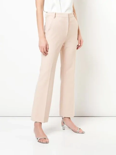 Shop Tibi Anson Bootcut Trousers In Pink