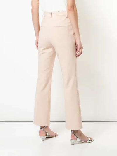 Shop Tibi Anson Bootcut Trousers In Pink