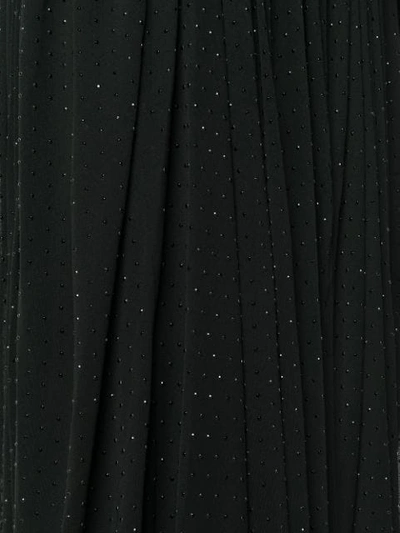 Shop Saint Laurent Pleated Evening Dress In Black