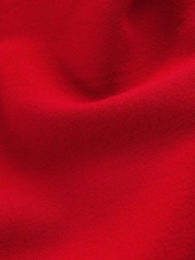 Shop Alexander Mcqueen Draped Crepe Midi Dress In Red