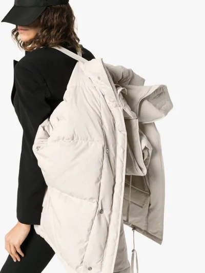 Shop Helmut Lang Padded Front Pockets Puffer Jacket In Moonlight
