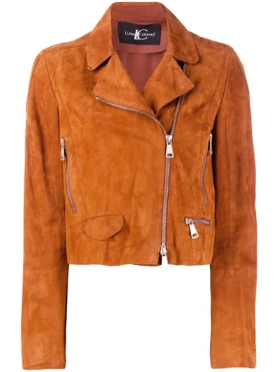 Shop Luisa Cerano Cropped Jackets In Brown