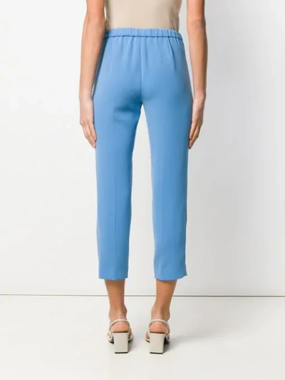 Shop Theory Cropped Trousers In Blue