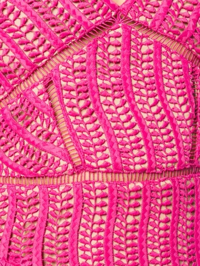 Shop Self-portrait Flared Midi Dres In Pink