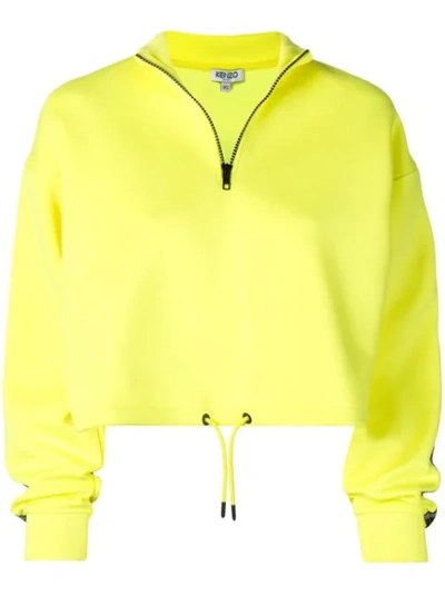 Shop Kenzo Cropped Half In Yellow