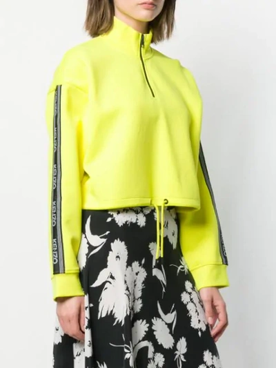 Shop Kenzo Cropped Half In Yellow