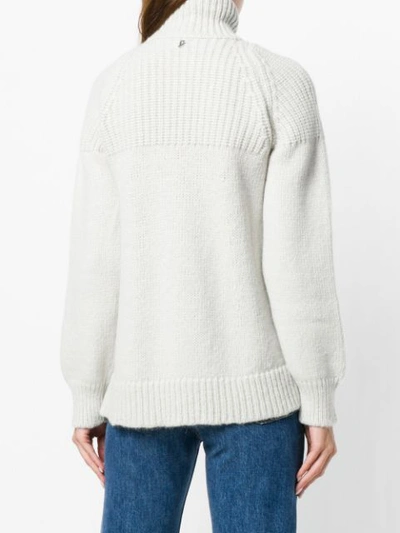 Shop Dondup Turtle Neck Jumper In Neutrals