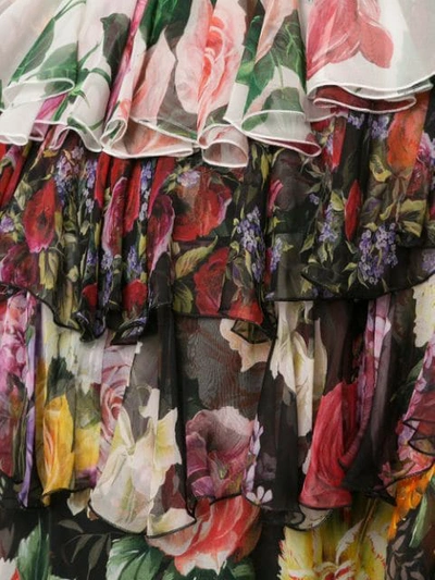 Shop Dolce & Gabbana Printed Ruffled Blouse In S9311 Mix Fiori