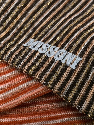 Shop Missoni Striped Knitted Socks In Neutrals