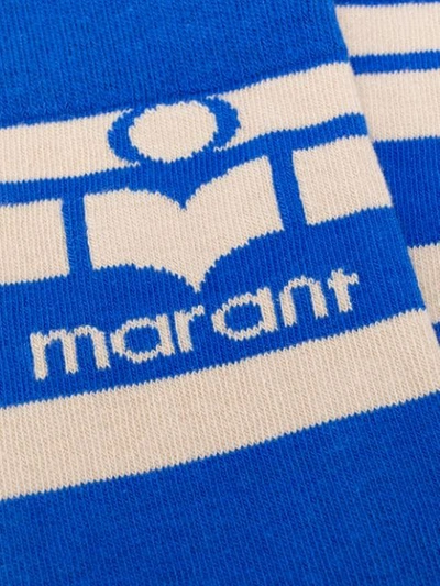 Shop Isabel Marant Logo Knitted Socks In Blue