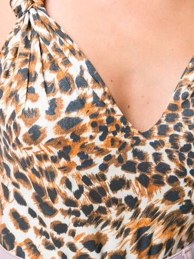 Shop Nanushka Leopard Print Bodysuit In Ocelot