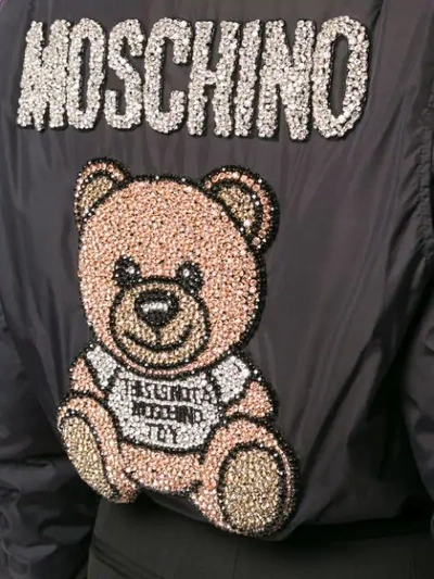 MOSCHINO TEDDY BEAR BOMBER JACKET - 黑色