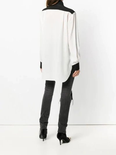Givenchy Contrast Trim Blouse In White
