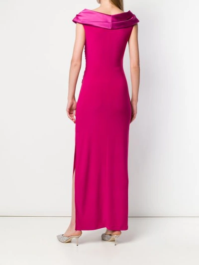 Shop Blanca Fitted Evening Dress - Pink