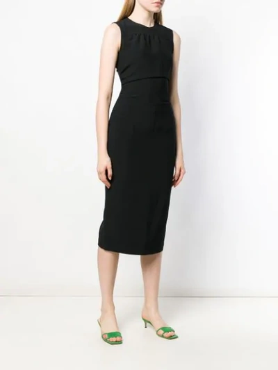 Shop N°21 Pencil-styled Midi Dress In Black
