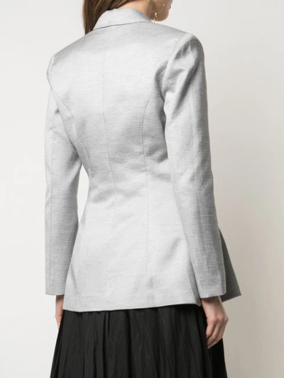 Shop Acler Tie Front Blazer - Grey