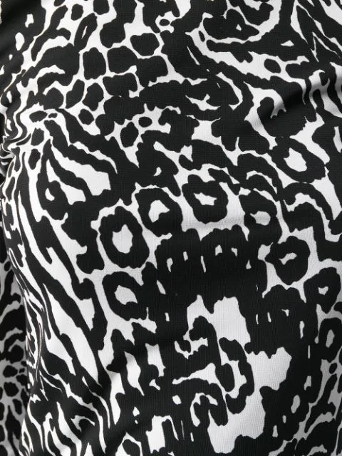 Versace Animal Print Bodysuit In Black | ModeSens