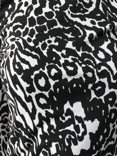 Shop Versace Animal Print Bodysuit In Black